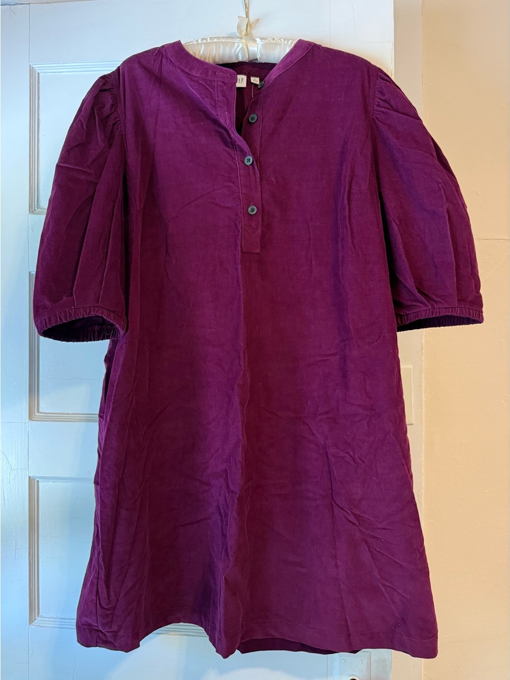 NWT Gap Corduroy Dress Berry Burgundy Size XL